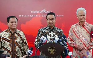 Tiga Bacalon Resmi Ditetapkan KPU Jadi Paslon Pilpres 2024